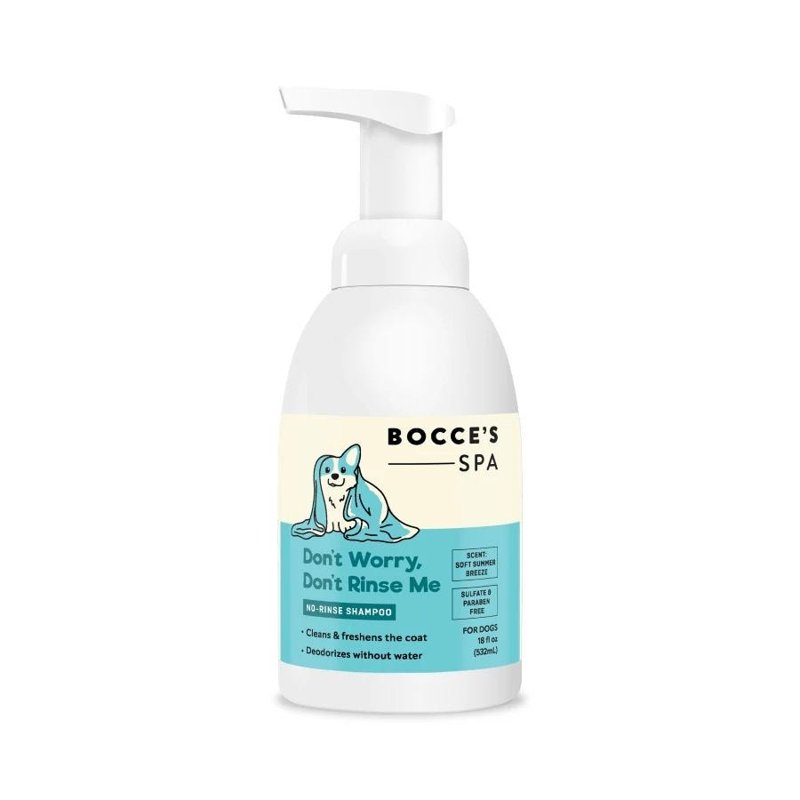 Bocce's Bakery Don't Worry, Don't Rinse Me Dog Shampoo, 18 fl oz