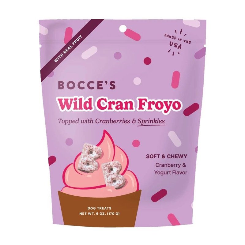 Bocce's Bakery Wild Cran Froyo Soft & Chewy Dog Treats, 6 oz