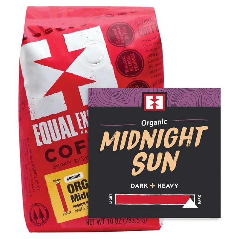 Equal Exchange Organic Midnight Sun French Roast Ground Coffee, 10 oz