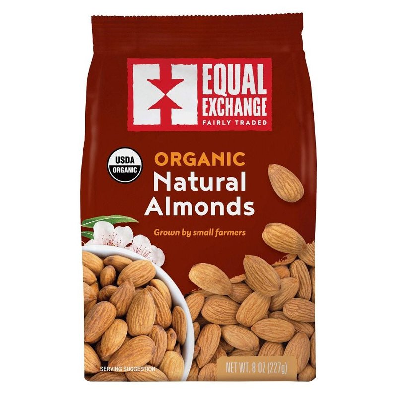 Equal Exchange Organic Natural Almonds, 8 oz bag