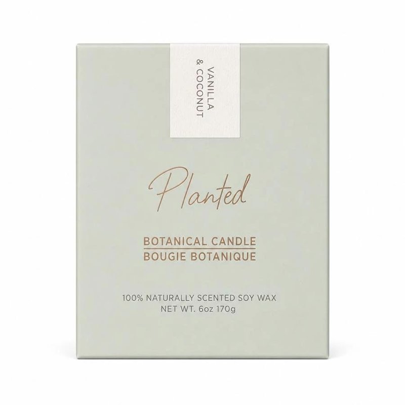 Planted Vanilla & Coconut Classic Soy Candle, 6 oz