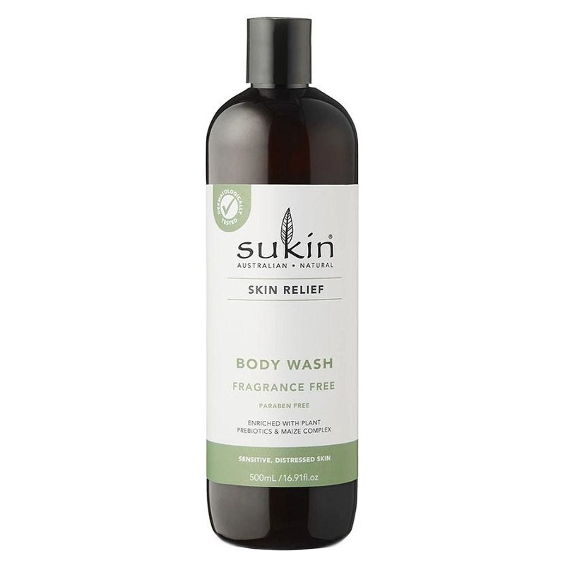 Sukin Skin Relief Fragrance-Free Body Wash, 16.9 fl oz