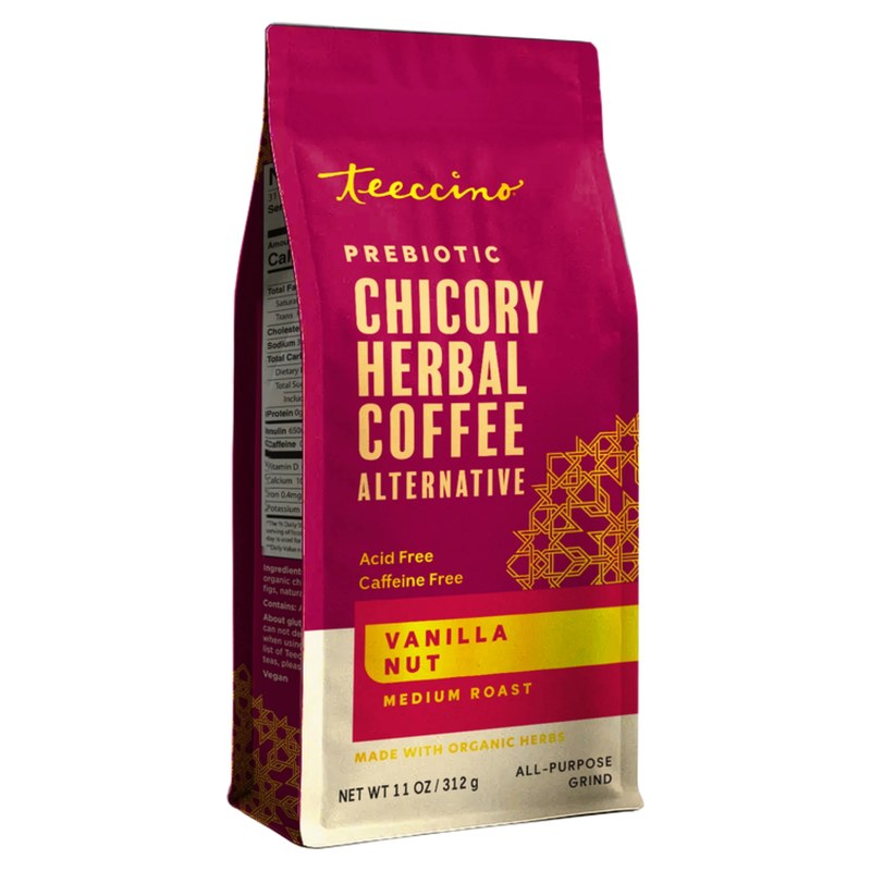 Teeccino Vanilla Nut Herbal Coffee, 11 oz