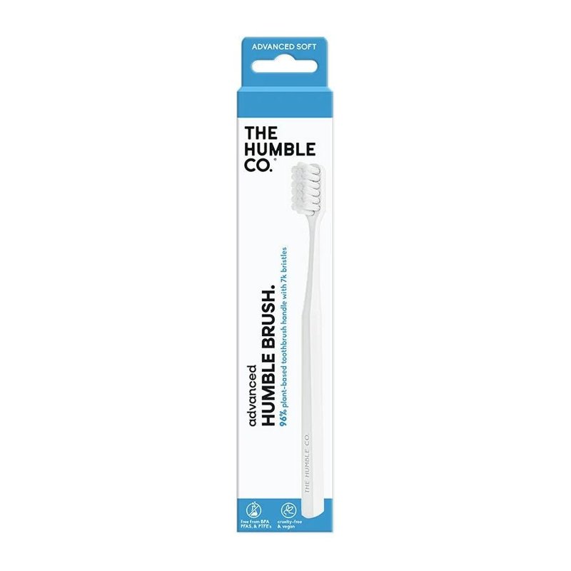 The Humble Co. Advanced Plant-Based Toothbrush, White, 1 toothbrush
