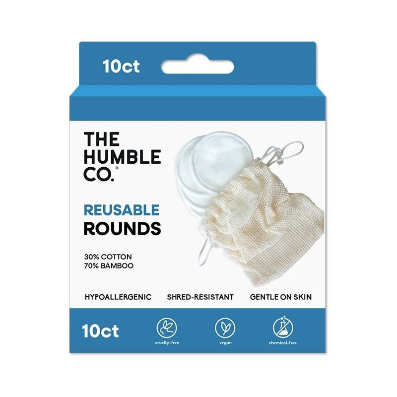 The Humble Co. White Cotton Rounds, 10 count