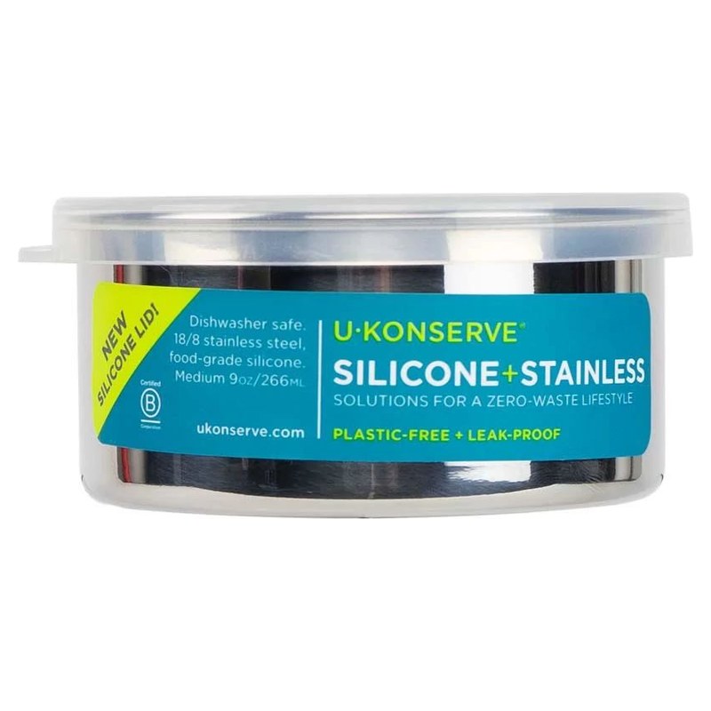 U-Konserve Round Medium Stainless Steel Container, 9 oz