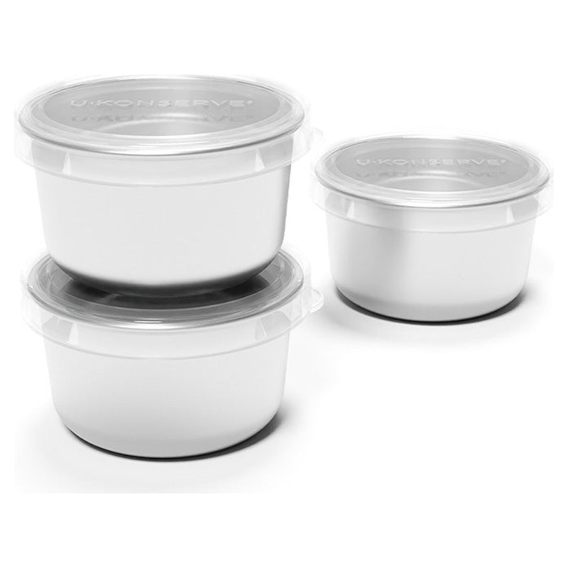 U-Konserve Round Mini Trio Stainless Steel Containers, Set of 3 (3 oz each)