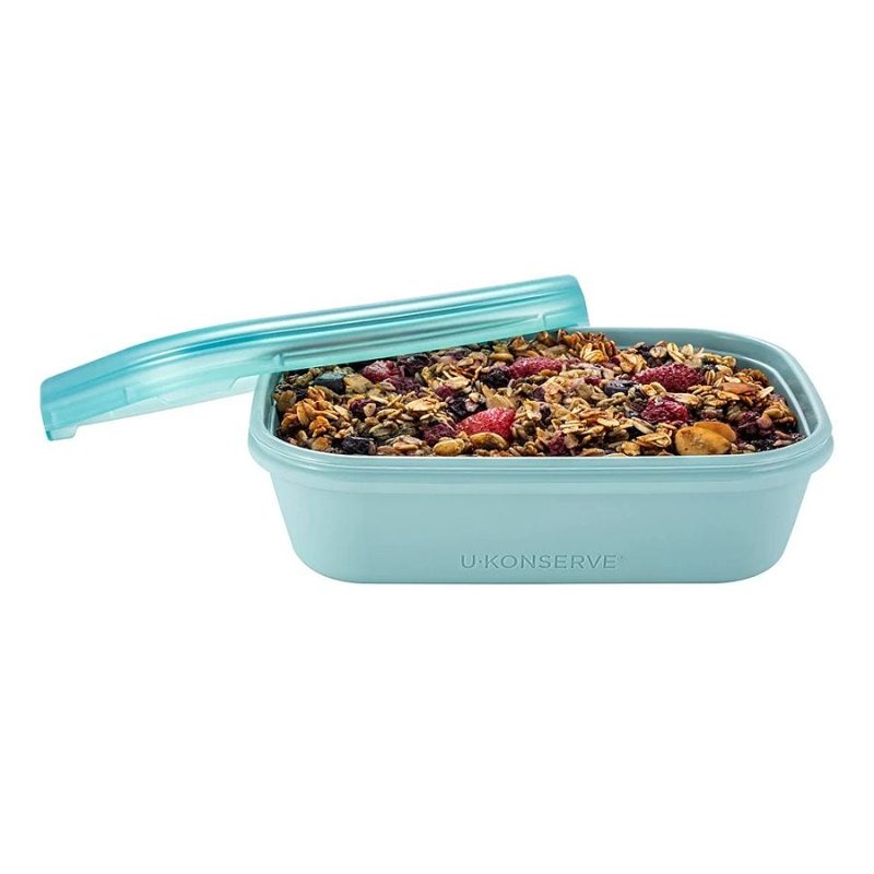 U-Konserve Silicone Rectangle BounceBox, Seafoam, 24 oz