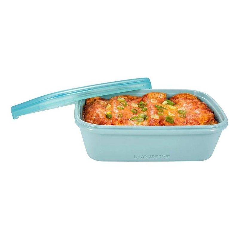 U-Konserve Silicone Rectangle BounceBox, Seafoam, 48 oz